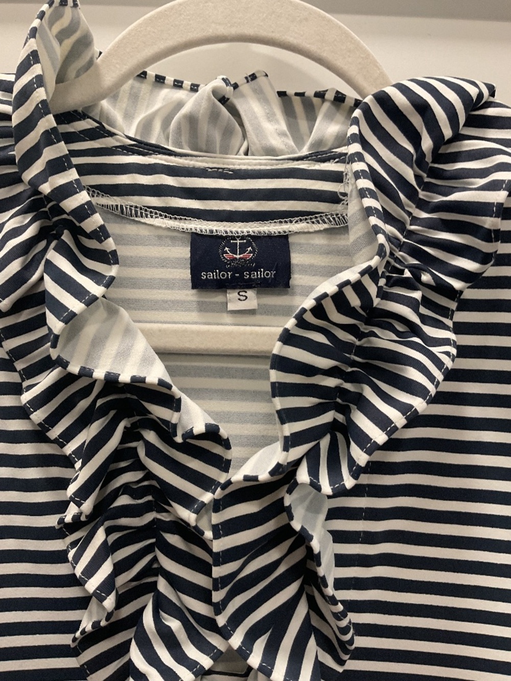 Sailor - Sailor Ruffled Neck Sleeveless Dress Small - Picture 3 of 4